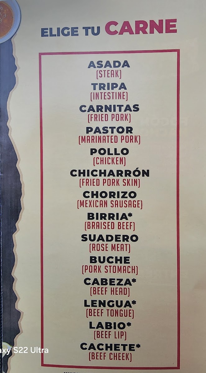 Tacos El Fogon Menu - Image 4