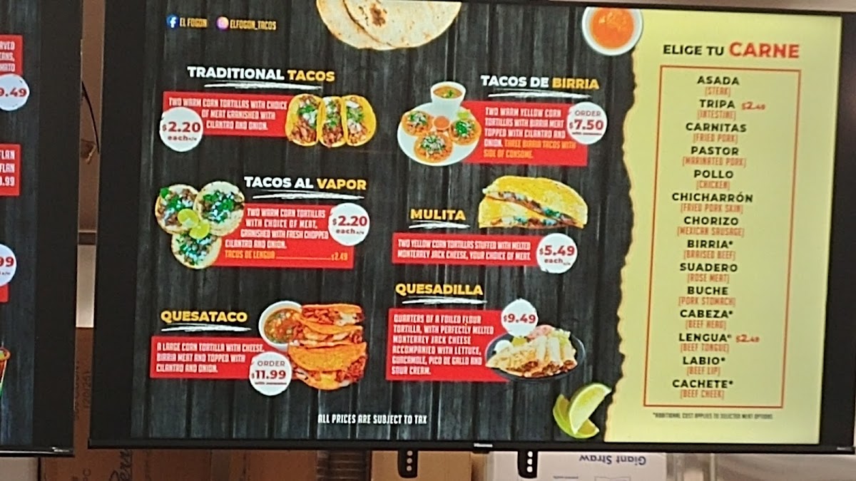 Tacos El Fogon Menu - Image 5
